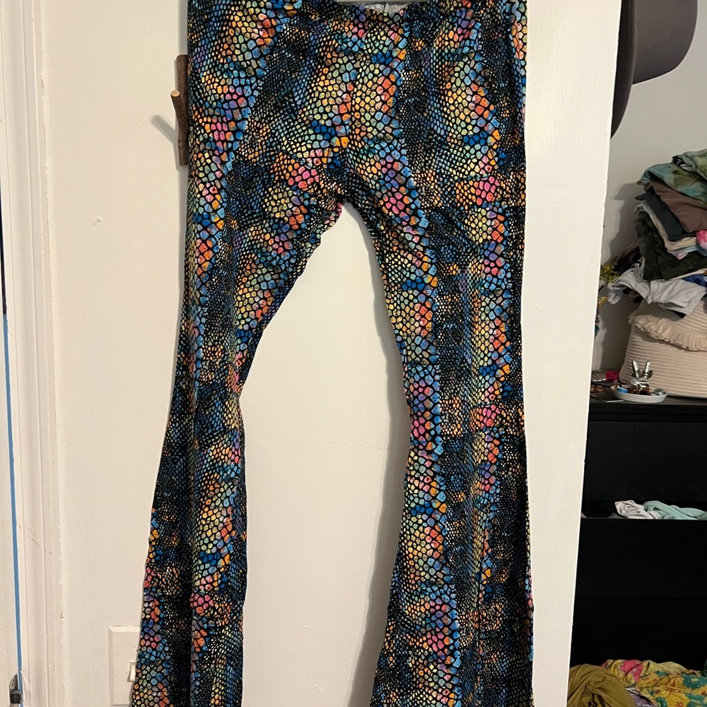 Three Bird Nest Multicolor Flare Pants